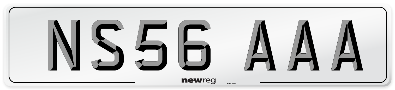 NS56 AAA Number Plate from New Reg
